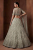 Graceful Pista Green Embroidered Sequins Net Lehenga Choli with Dupatta for Women