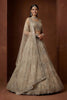 Superb Beige Embroidered Sequins Net Lehenga Choli with Dupatta for Women