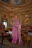  Pink Organza Saree with Zari Embroidered Border Designer Blouse