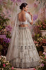 Traditional White Net Embroidered Bridal Lehenga Choli with Designer Dupatta for Wedding Wear