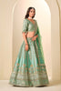 Graceful Sea Green Embroidered Art Silk Lehenga Choli with Dupatta for Wedding