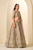 Great Brown Art Silk Embroidered Lehenga Choli Set with Matching Dupatta