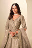 Great Brown Art Silk Embroidered Lehenga Choli Set with Matching Dupatta