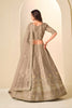 Great Brown Art Silk Embroidered Lehenga Choli Set with Matching Dupatta