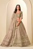 Great Brown Art Silk Embroidered Lehenga Choli Set with Matching Dupatta