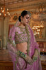 Pink Organza Saree with Zari Embroidered Border Designer Blouse