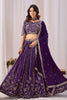 Stylish Purple Faux Georgette Embroidered Designer Lehenga Choli with Dupatta for Wedding
