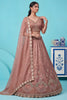 Exquisite Dusty Pink Chandnia Silk Heavy Designer Lehenga Choli with Multi Thread Work