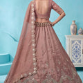 Exquisite Dusty Pink Chandnia Silk Heavy Designer Lehenga Choli with Multi Thread Work