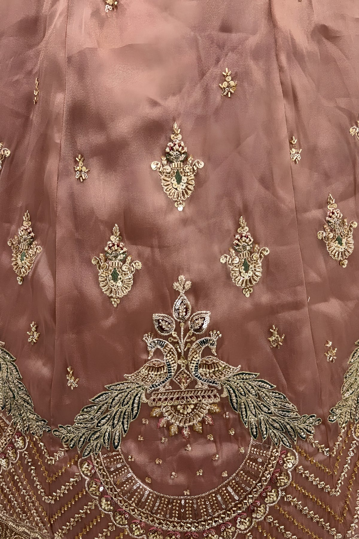 Exquisite Dusty Pink Chandnia Silk Heavy Designer Lehenga Choli with Multi Thread Work