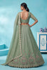 Graceful Pista Green Chandnia Silk Heavy Designer Lehenga Choli with Multi Thread Work