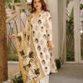 Royal Off White Straight Cambric Cotton Digital Printed Salwar Suit Designer Dupatta