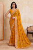 Mustard Yellow Printed Saree Traditional Motif Design Decorative Border 