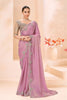 Pastel Pink Designer Saree with Silver Embroidered Blouse