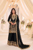 Luxury Black Chinon Embroidery Work Palazzo Suit Dupatta for Women
