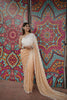 Ivory Peach Ombre Sequin Georgette Saree Designer Border