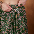 Green Bandhani Print Saree with Designer Pallu Wear Saree