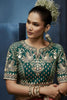 Peach Copper Embroidered Saree with Designer Blouse