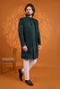 Luxury Dark Green Indo Western Sherwani for Men With Designer Jacquard Jacket