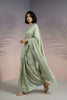 Pastel Green Silk Saree with Embroidered Border Designer Blouse