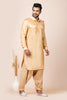 Stunning Beige Viscose Pathani Kurta Salwar Set for Men
