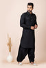 Trendy Black Viscose Pathani Kurta Salwar Set for Men