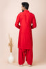 Handsome Red Color Viscose Pathani Kurta Pajama for Men