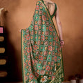 Green Bandhani Print Saree with Designer Pallu Wear Saree