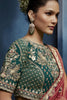 Peach Copper Embroidered Saree with Designer Blouse