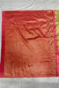 Pastel Green Banarasi Silk Saree with Peach-Pink Embroidered Pallu