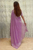 Lavender Organza Saree with Floral Embroidery Designer Blouse