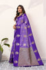 Royal Purple Kanjivaram Silk Saree with Rich Gold Zari Border