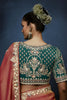 Peach Copper Embroidered Saree with Designer Blouse