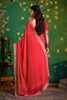 Red Bandhani Saree with Heavy Border Designer Blouse