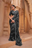 Premium Black Georgette Saree Heavy Embroidery Work for Women