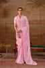 Beautiful Pink Premium Georgette Saree Sequin Embroidery Work for Women