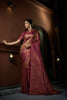 Regal Wine Pure Kanjivaram Weaving Silk Saree for Women