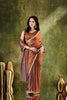 Copper Brown Organza Silk Saree Designer Party Saree