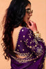 Purple Designer Saree Heavy Embroidered Border Saree