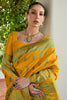 Elegant Mustard Yellow Cotton Silk Saree with Traditional Woven Border