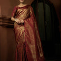 Stylish Maroon Pure Kanjivaram Weaving Silk Saree for Women