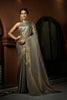Sophisticated Grey Pure Kanjivaram Weaving Silk Saree for Women