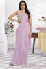 Lavender Designer Saree with Floral Embroidered Blouse
