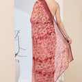 Peach Pink Floral Printed Designer Saree with Contrast Border