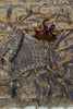 Lavender Purple Organza Saree Heavy Golden Embroidery Designer Blouse