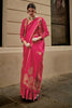 Rani Pink Banarasi Silk Saree Golden Zari Weaving Tassel Pallu