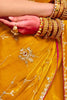 Designer Mustard Yellow Embroidered Saree Sequence Work