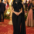 Elegant Black Designer Saree with Embellished Party Wear Blouse