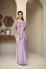 Lavender Embroidered Organza Saree with Designer Blouse