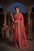 Red Traditional Banarasi Silk Saree Rich Woven Border Design
